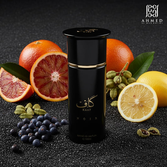 Ahmed Al Maghribi Kaaf Noir Extrait de Parfum 100ml | Citrus Woody Luxury Unisex Fragrance