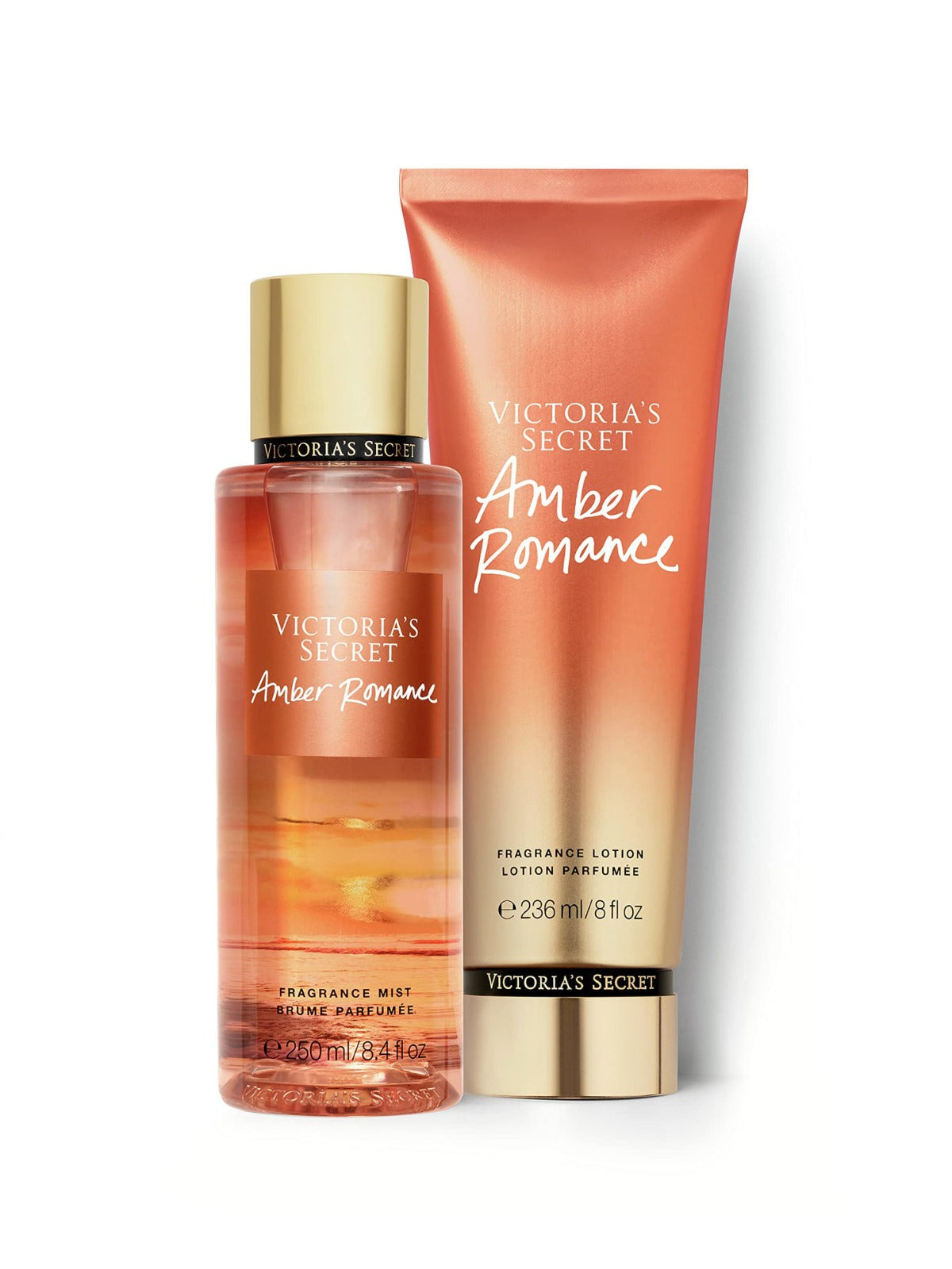 Victoria's Secret Amber Romance Set – Fragrance Mist & Body Lotion (250ml + 236ml)