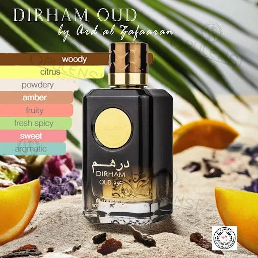 Ard Al Zaafaran Dirham Oud Eau De Parfum 100ml – Long-Lasting Unisex Oriental Woody Fragrance