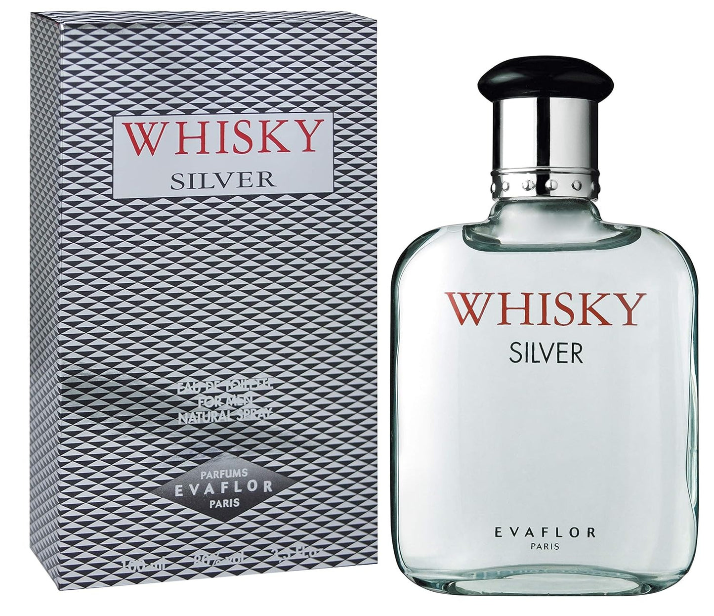 Evaflor Whisky Silver Eau De Toilette for Men, 100ml