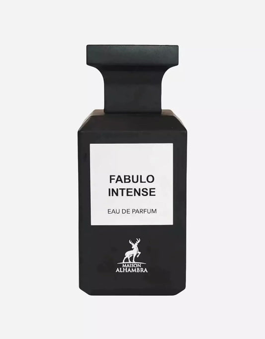Fabulo Intense by Maison Alhambra Eau De Parfum – Bold Leather Woody Scent for Men 80ml