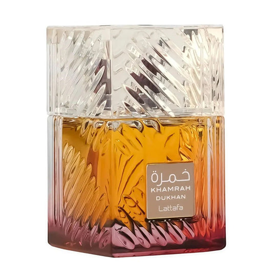 Lattafa Khamrah Dukhan Eau De Parfum 100ml for Men Premium Luxury Long Lasting Smoky Spicy Warm Woody Oriental Aromatic Fragrance