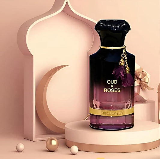 Oud & Roses by Ahmed Al Maghribi Eau De Parfum 60ml – Luxurious Floral & Oud Scent for Women