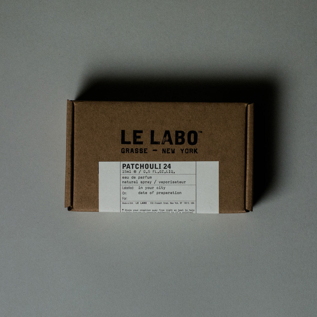 Le Labo Patchouli 24 Eau de Parfum 50ml 1.7 fl oz Unisex Smoky Leather Patchouli Niche Fragrance