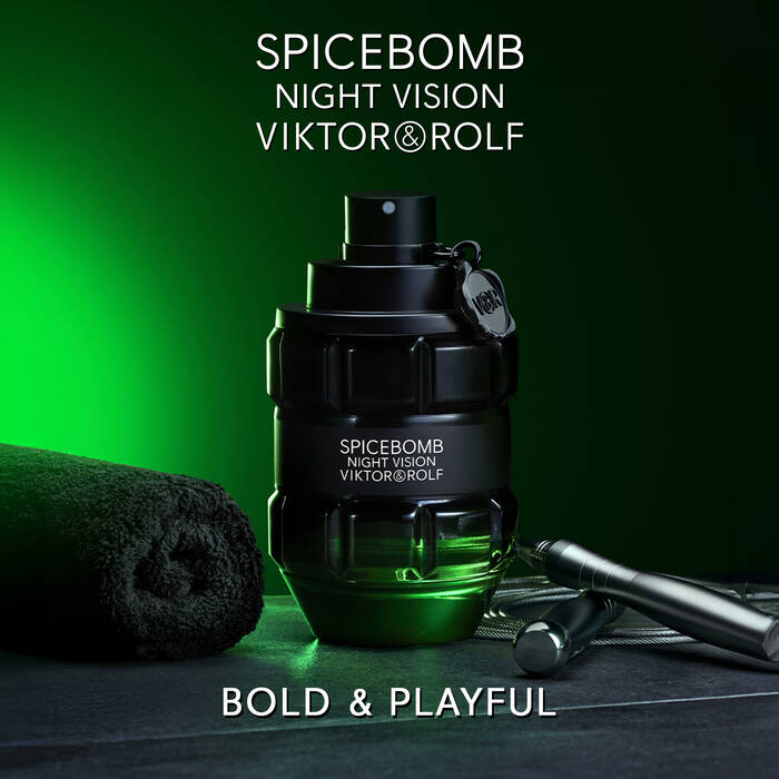 Viktor & Rolf Spicebomb Night Vision Eau de Toilette 90ml 3.04 fl oz Fresh Spicy Woody Men’s Perfume for Evening Wear
