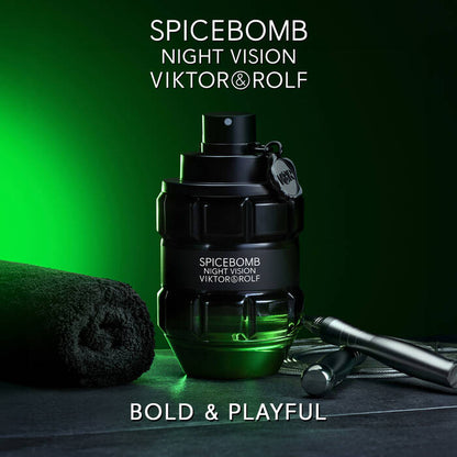 Viktor & Rolf Spicebomb Night Vision Eau de Toilette 90ml 3.04 fl oz Fresh Spicy Woody Men’s Perfume for Evening Wear