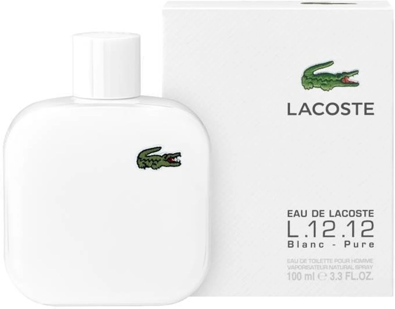 Lacoste Eau de Lacoste L.12.12 Blanc EDT for Men 100ml – Fresh Woody Citrus Fragrance