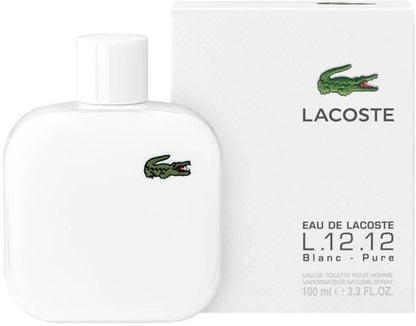 Lacoste Eau de Lacoste L.12.12 Blanc EDT for Men 100ml – Fresh Woody Citrus Fragrance