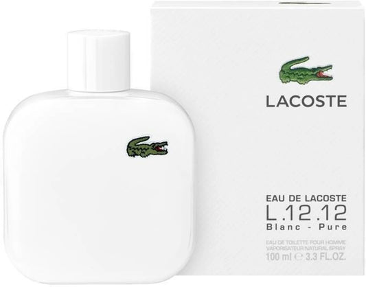 Lacoste Eau de Lacoste L.12.12 Blanc EDT for Men 100ml – Fresh Woody Citrus Fragrance