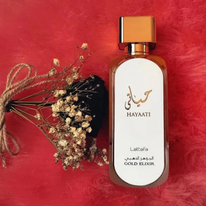 Lattafa Hayaati Gold Elixir Eau de Parfum 100ml – Amber Sweet Luxury Unisex Fragrance