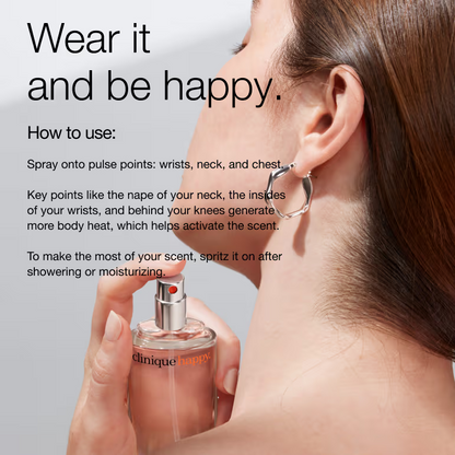 Clinique Happy Eau de Parfum for Women 100ml – Fresh Citrus Floral Fragrance