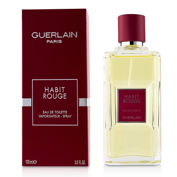 Guerlain Habit Rouge Eau de Toilette for Men 100ml – Warm Oriental Citrus Luxury Fragrance