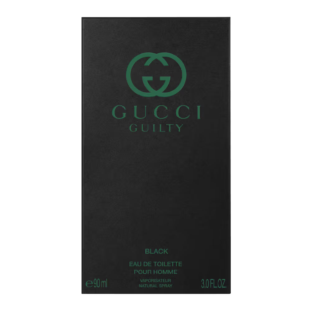 Gucci Guilty Black Eau de Toilette packaging on a white background Gucci Guilty Black Pour Homme Eau de Toilette 90 ml (3 fl.oz)