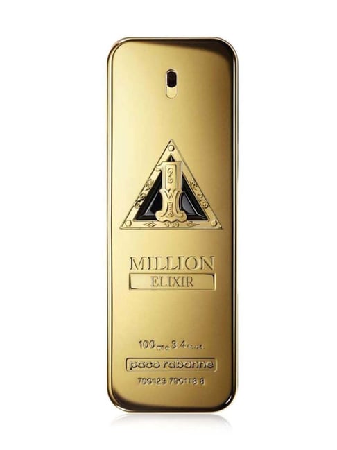 Gold perfume bottle with 'Missoni' branding on a white background
