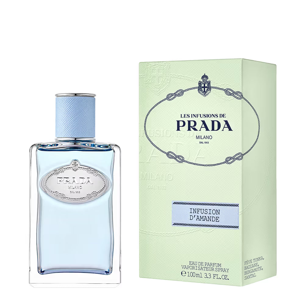 Les Infusions de Prada Milano Infusion d’Amandes Eau de Parfum 100ml 3.3 fl oz Unisex Soft Almond Citrus Luxury Fragrance