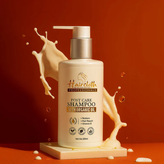 Haircloth Professionals Post Care Shampoo 300ML Repair Moisturizing Strengthening Shampoo for Dry Damaged Frizzy Hair Volume Boost and Hair Straightening Support