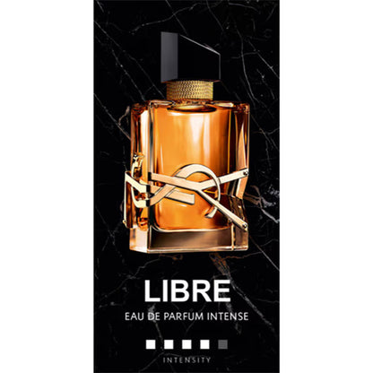 Perfume bottle labeled 'Libre' on a black marble background Yves Saint Laurent Libre Eau de Parfum Intense 90 ml (3 fl.oz)