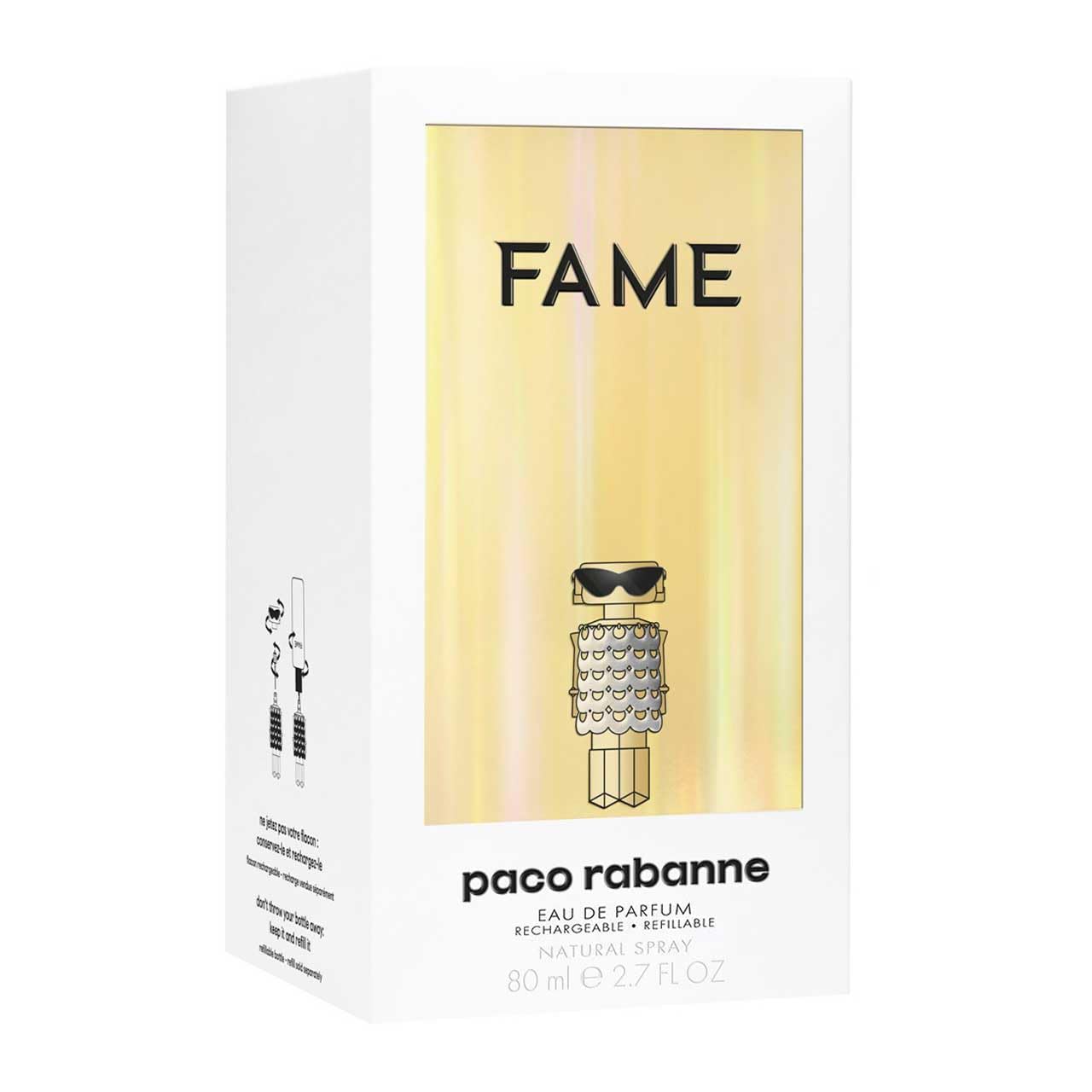 Paco Rabanne Fame Eau de Parfum for Women 80ml – Floral Woody Musk Fragrance