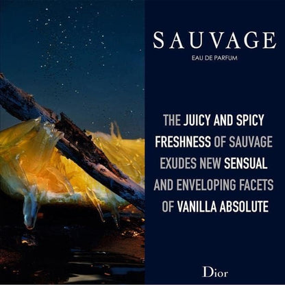 Dior Sauvage Eau de Parfum 100ml 3.4 fl oz Men’s Fresh Spicy Amber Luxury Long Lasting Perfume