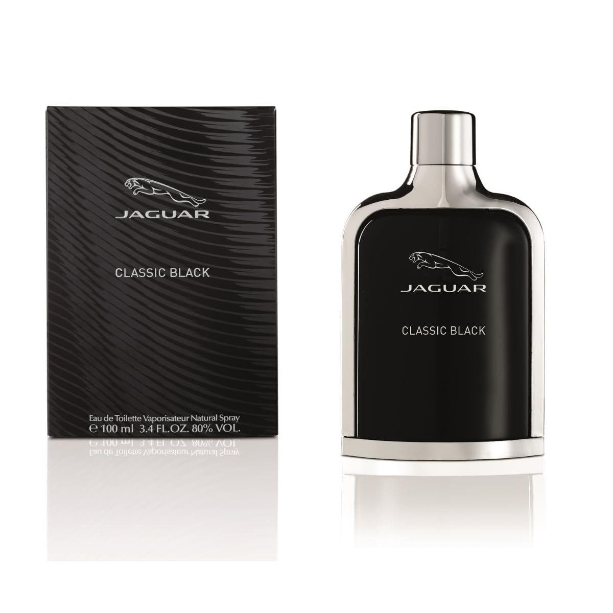 Jaguar Classic Black Eau de Toilette for Men 100ml – Sophisticated Woody Aromatic Fragrance
