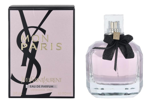 YSL Mon Paris perfume bottle and packaging on a white background Yves Saint Laurent Mon Paris Eau de Parfum 90 ml (3 fl.oz)