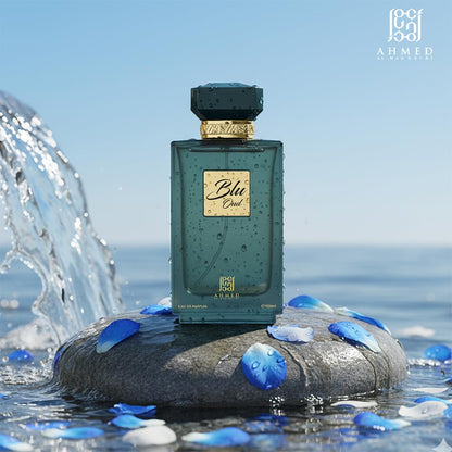 Ahmed Al Maghribi Blu Oud Eau de Parfum 100ml | Fresh Oud Luxury Unisex Fragrance