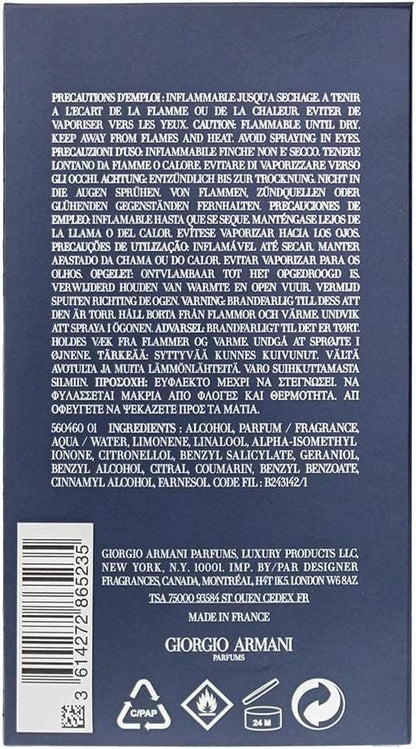 Acqua di Giò Profondo Giorgio Armani Eau de Parfum 125ml 4.2 fl oz Men’s Marine Aromatic Woody Fragrance