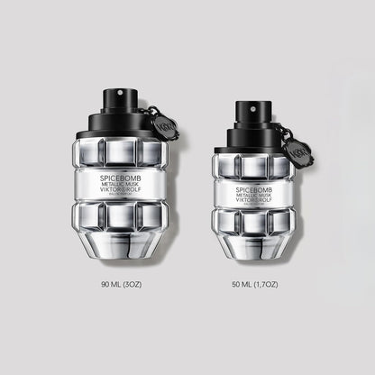 Viktor & Rolf Spicebomb Metallic Musk Eau de Parfum 90ml 3.04 fl oz Intense Musky Woody Men’s Perfume