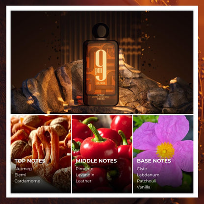 Afnan 9PM Elixir Extrait de Parfum 100ml – Amber Vanilla Men’s Luxury Fragrance