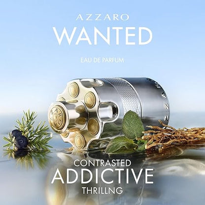 Azzaro Wanted Eau de Parfum 100ml 3.4 fl oz Men’s Intense Woody Spicy Fragrance for Evening and Date Wear