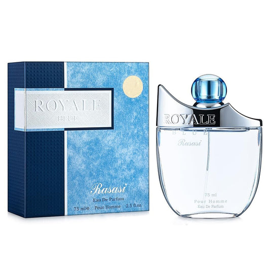 Rasasi Royale Blue Eau De Parfum 75ml for Men – Fresh, Aquatic & Long Lasting Fragrance