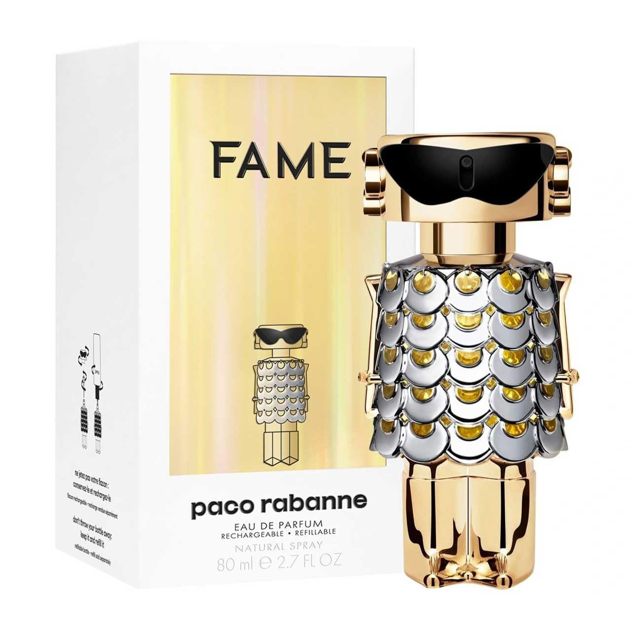 Paco Rabanne Fame Eau de Parfum for Women 80ml – Floral Woody Musk Fragrance