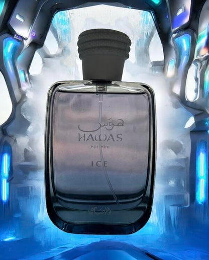 Rasasi Hawas Ice Eau de Parfum for Men 100ml – Fresh Aquatic Citrus Fragrance