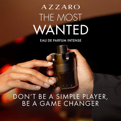 Azzaro The Most Wanted Eau de Parfum Intense 100ml 3.4 fl oz Men’s Spicy Amber Woody Night Fragrance