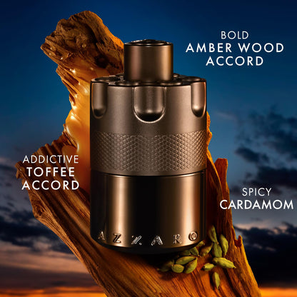 Azzaro The Most Wanted Eau de Parfum Intense 100ml 3.4 fl oz Men’s Spicy Amber Woody Night Fragrance