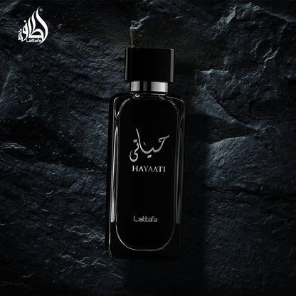 Lattafa Hayaati Black Eau de Parfum 100ml – Woody Spicy Men’s Luxury Fragrance