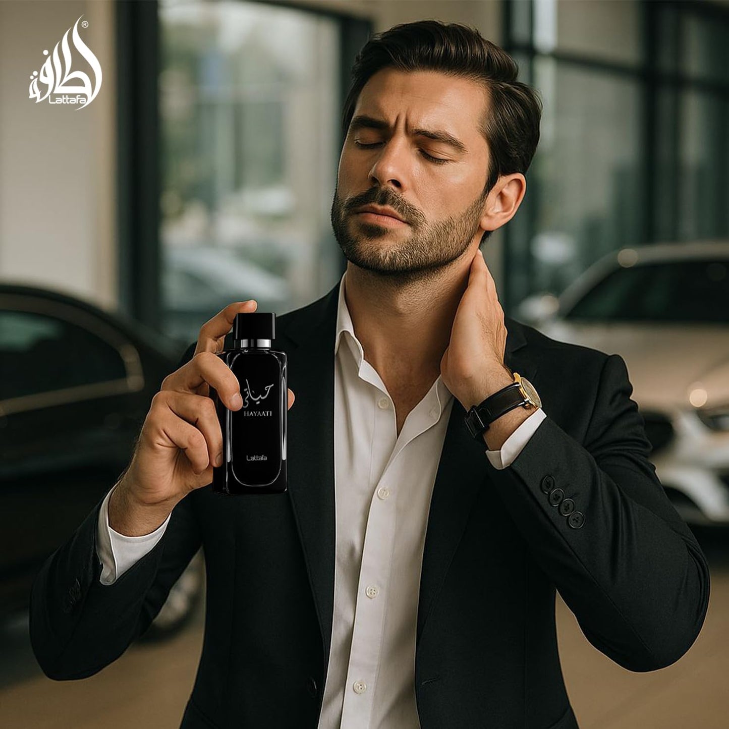 Lattafa Hayaati Black Eau de Parfum 100ml – Woody Spicy Men’s Luxury Fragrance