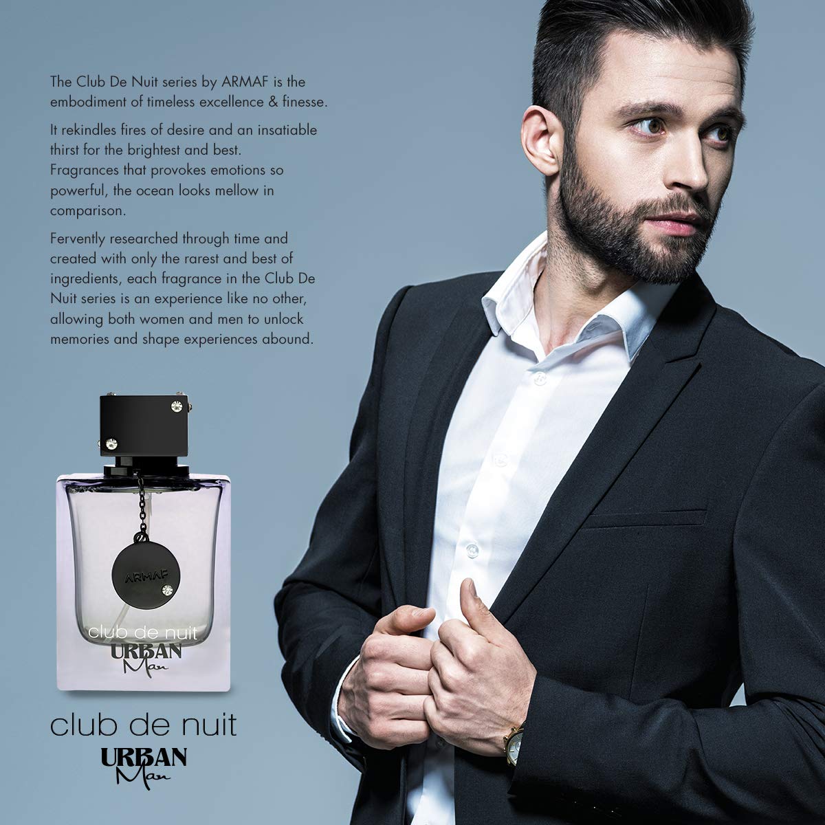 Armaf Club de Nuit Urban Man Eau de Parfum for Men 105ml – Woody Aromatic Fragrance