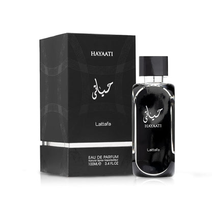 Lattafa Hayaati Black Eau de Parfum 100ml – Woody Spicy Men’s Luxury Fragrance