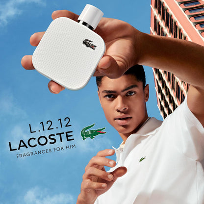 Lacoste Eau de Lacoste L.12.12 Blanc EDT for Men 100ml – Fresh Woody Citrus Fragrance