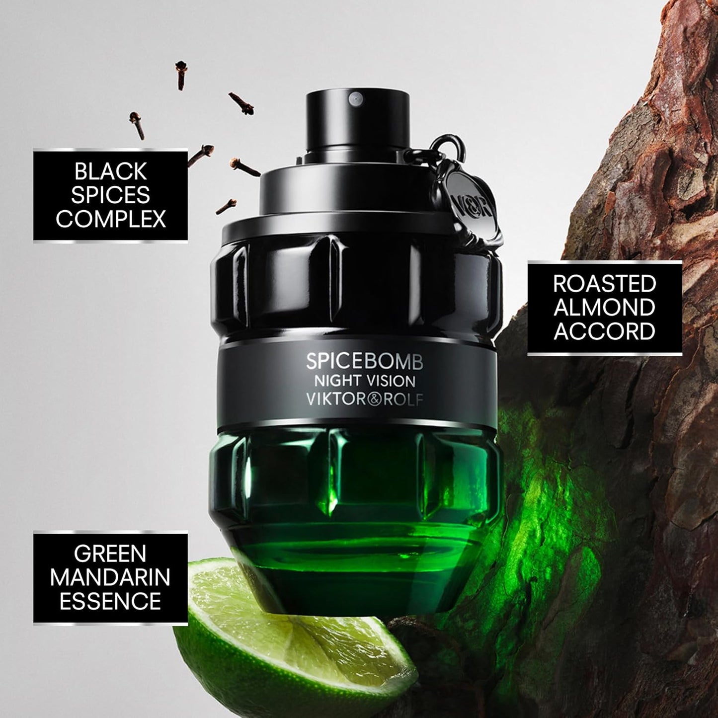 Viktor & Rolf Spicebomb Night Vision Eau de Toilette 90ml 3.04 fl oz Fresh Spicy Woody Men’s Perfume for Evening Wear