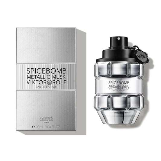 Viktor & Rolf Spicebomb Metallic Musk Eau de Parfum 90ml 3.04 fl oz Intense Musky Woody Men’s Perfume