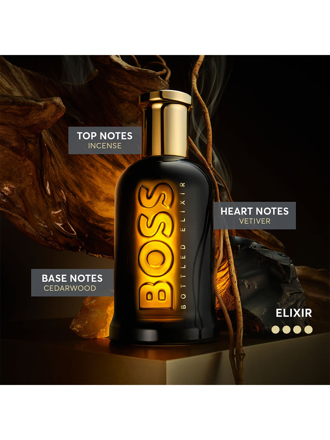 Hugo Boss Bottled Elixir Parfum Intense 100ml 3.3 fl oz Men’s Rich Woody Spicy Luxury Fragrance