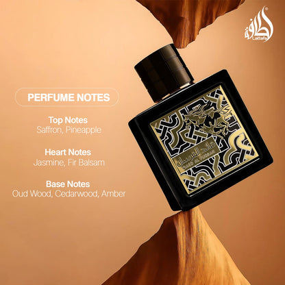 Lattafa Qaed Al Fursan Eau de Parfum 90ml – Fruity Woody Luxury Unisex Fragrance