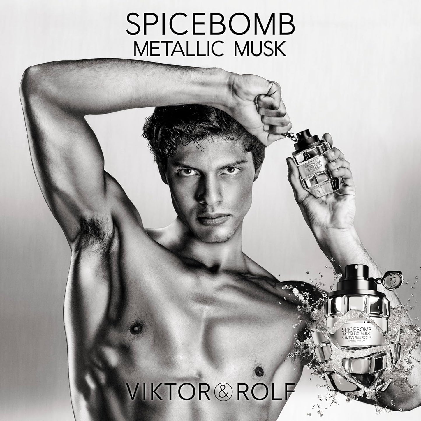 Viktor & Rolf Spicebomb Metallic Musk Eau de Parfum 90ml 3.04 fl oz Intense Musky Woody Men’s Perfume