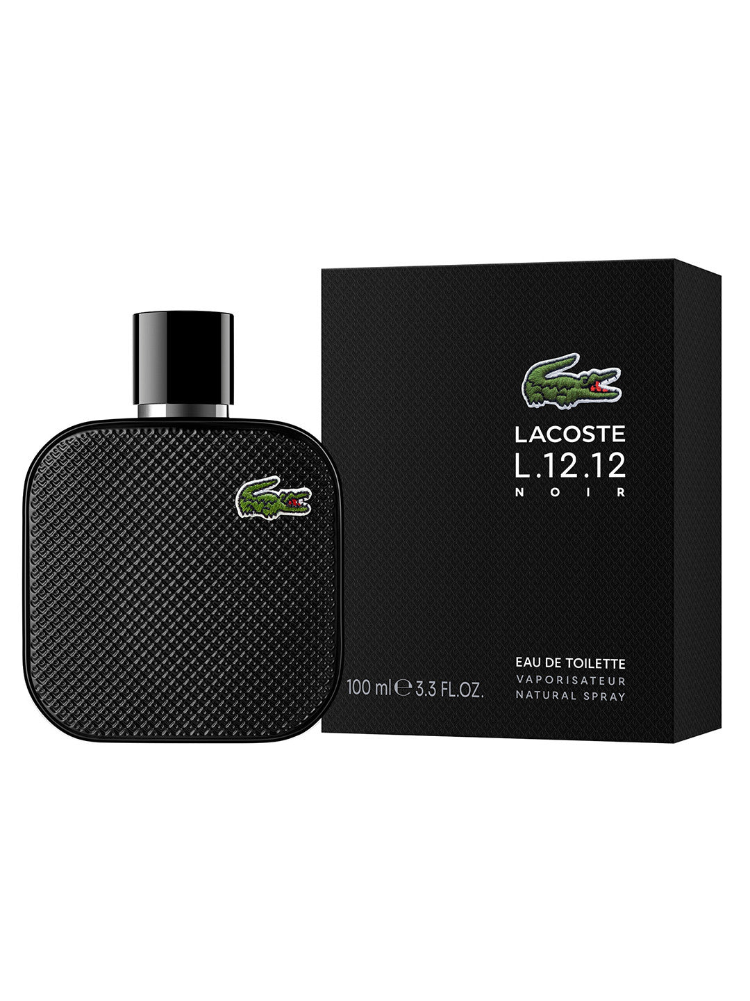 Lacoste L.12.12 Noir Intense Eau de Toilette for Men 100ml – Warm Woody Aromatic Fragrance