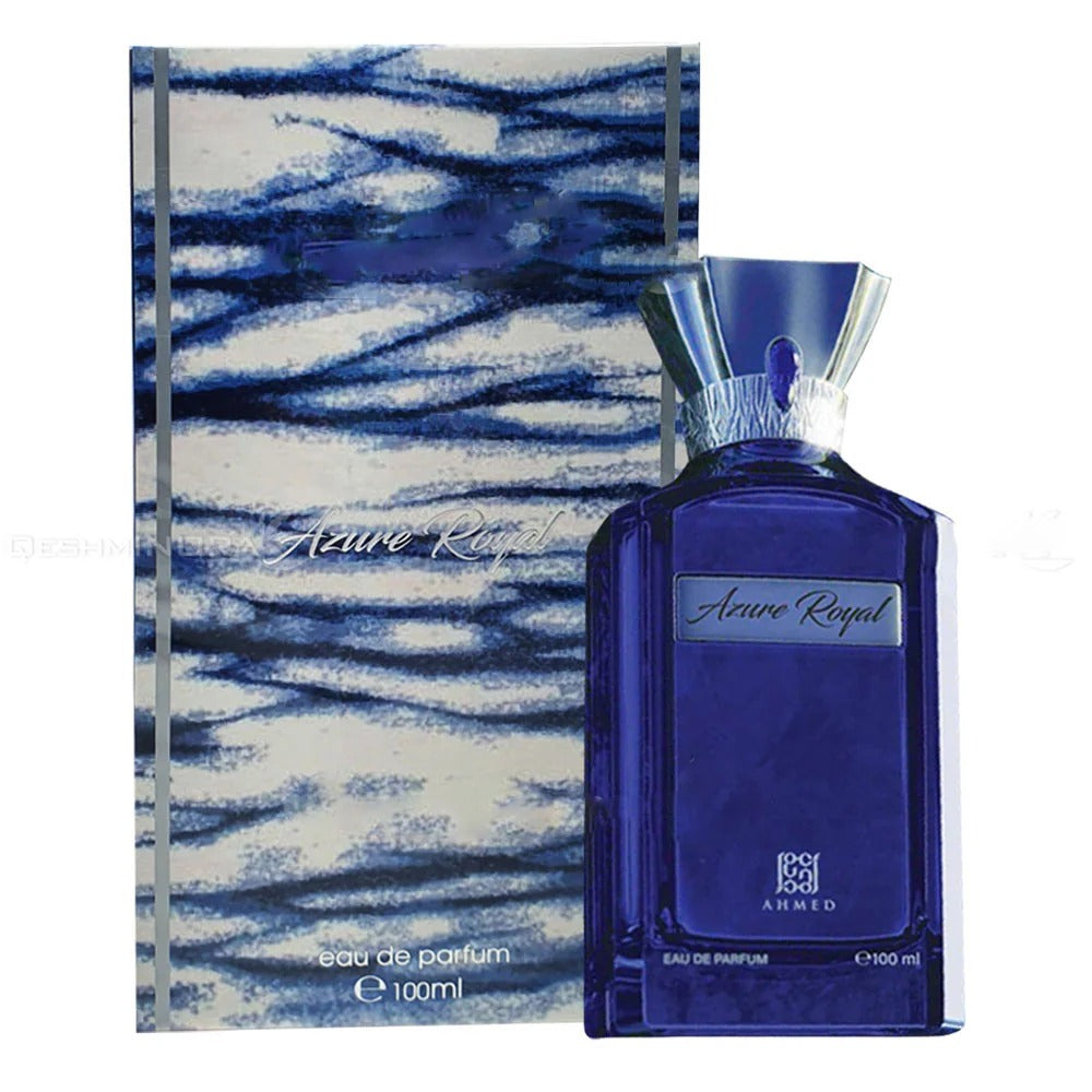 Ahmed Al Maghribi Azure Royal Eau De Parfum 100ml – Fresh Aquatic Woody Perfume for Men & Women