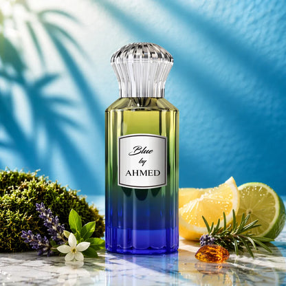 Ahmed Al Maghribi Blue by Ahmed Eau de Parfum 100ml – Fresh Aquatic Woody Unisex Fragrance