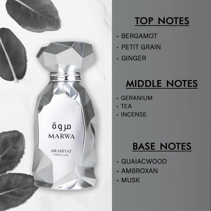 Arabiyat Prestige Marwa Eau De Parfum 100ml For Men – Long-Lasting Woody Aromatic Luxury Designer Fragrance