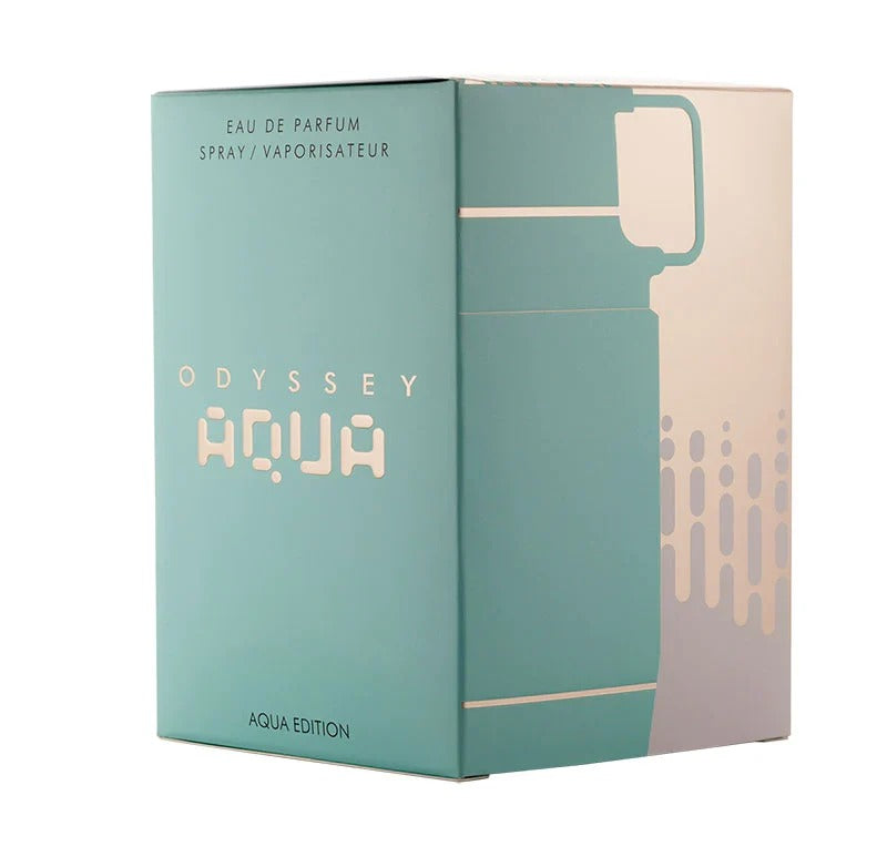 Armaf Odyssey Aqua Eau De Parfum 100ml for Men Premium Luxury Long Lasting Fresh Aquatic Citrus Woody Aromatic Masculine Fragrance